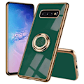 Pikkukuva 3 / 9: Samsung S10 tyylikäs ja iskunkestävä kotelo Flawless sormustelineellä Svart