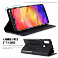 Pikkukuva 3 / 7: Xiaomi Redmi Note 7 tyylikäs PU-nahkakotelo RFID-estolla Black