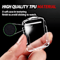 Pikkukuva 3 / 7: Täysi peittävä Ultrathin TPU -kotelo Apple Watch 40mm Liquid Transparent