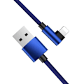 Miniatyrbillede 2 af 8: 2m holdbart flettet metallisk lynkabel Quick Charge 3.0 Svart