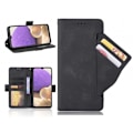 Miniatyrbillede 1 af 7: Samsung A14 5G/4G tegnebog etui PU læder 6-LOMMES Winston V3 Black