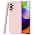 Pikkukuva 1 / 6: Samsung A52 / A52s kumitettu mattapinkki kuoren neste - vaaleanpunainen