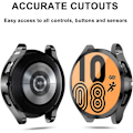 Miniatyrbild 6 av 8: Heltäckande Skal Samsung Galaxy Watch 4 40mm 9H Härdat Glas Transparent