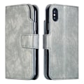 Miniatyrbild 3 av 7: iPhone X / XS Praktisk Plånboksfodral med 12-Fack Array V4 - Grå