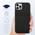 Pikkukuva 4 / 6: iPhone 15 Pro Max Kumitettu Iskunkestävä Kotelo Korttilokeron Liquid Black