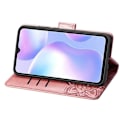Pikkukuva 3 / 5: Xiaomi Redmi 9A -lompakkokotelo PU-nahkainen 4-taskuinen perhonen Pink gold