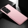 Pikkukuva 4 / 7: Samsung S21 Ultra Ultratunn Gummibelagd Mattsvart Skal Basic V2 Pink gold