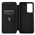 Pikkukuva 5 / 10: Samsung S21 Ultra Flip Case -korttipaikka CarbonDreams Black