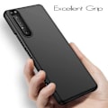 Pikkukuva 2 / 5: Xperia 5 III Ultraohut kumipinnoitettu mattamusta Cover Basic V2 Black