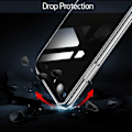 Pikkukuva 4 / 6: iPhone SE (2020 & 2022) Iskunvaimennuskuori 9H Tempered Glass Back Glassback Transparent