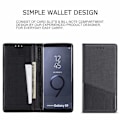 Miniatyrbild 2 av 7: Samsung S9 Elegant Fodral i PU-Läder med RFID Block Svart