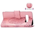 Miniatyrbillede 5 af 8: Samsung S10 Plus Pung etui PU-Læder 4-KOMPARTMENT Motiv Sommerfugl Rosenguld