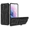 Pikkukuva 1 / 6: Samsung S21 FE Iskunkestävä kansi Jalusta ja korttipaikka ThinArmor V3 Black