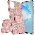 Miniatyrbillede 3 af 9: Samsung A72 4G / 5G stødabsorberende cover med ringholder Rhinestone Guld
