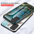 Miniatyrbillede 3 af 7: Samsung Note 20 Marble Shell 9H hærdet glas bagside glas bagside V2 Black Svart/Guld