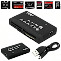 Miniatyrbillede 3 af 4: USB High Speed All in One Mini hukommelseskortlæser til CF SD MS SDHC osv. Black