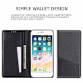 Miniatyrbild 2 av 7: iPhone 8 Plus Elegant Fodral i PU-Läder med RFID Block Svart