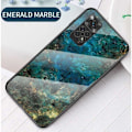 Miniatyrbillede 1 af 9: Xiaomi Redmi Note 11 / 11S Marble Shell 9H hærdet glas bagside glas bagside V2 MultiColor Svart/Vit