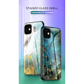 Pikkukuva 3 / 11: iPhone 11 Pro Max Marble Shell 9H karkaistu lasi tausta Glassback V2 Green Emerald Green