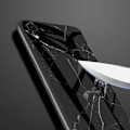 Miniatyrbillede 4 af 7: iPhone XR Marble Shell 9H hærdet glas bagside glas bagside V2 Black Svart/Guld