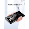 Miniatyrbillede 6 af 11: iPhone 11 Marble Shell 9H hærdet glas bagside glas bagside V2 Black Svart/Vit