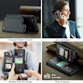 Miniatyrbillede 8 af 8: CaseMe Shockproof Cover Kortholder Stander 4-rums Samsung S20 FE Sort