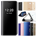 Pikkukuva 1 / 5: Samsung A7 2018 Smart Flip Case Clear View Seisova V2 Rocket Svart