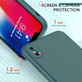 Miniatyrbillede 4 af 5: iPhone XS / X Gummieret matgrøn skalvæske - grøn