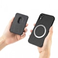 Miniatyrbillede 11 af 11: iPhone XR Stødsikkert etui med magnetisk kortholder Magsafe RFID Black