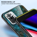 Pikkukuva 6 / 6: Redmi Note 10 Pro Marmorskal 9H Härdat Glas Baksida Glassback® V MultiColor Svart/Guld