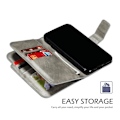 Miniatyrbild 7 av 7: iPhone 11 Pro Praktisk Plånboksfodral med 12-Fack Array V4 - Grå