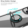 Pikkukuva 4 / 5: iPhone 14 Practical iskunkestävä kotelo sormustelineellä V4 Transparent