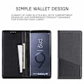 Miniatyrbild 2 av 7: Samsung S9 Plus Elegant Fodral i PU-Läder med RFID Block Svart
