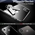 Miniatyrbillede 3 af 8: iPhone XR stødabsorberende skal 9H hærdet glas bagside af glas Transparent