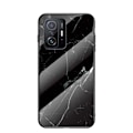 Miniatyrbillede 2 af 8: Xiaomi Mi 11T / 11T Pro Marble Shell 9H hærdet glas bagside glas bagside V2 MultiColor Svart/Guld