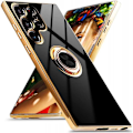 Miniatyrbillede 1 af 6: Samsung S24 Ultra Elegant & Stöttåligt Skal med Ringhållare Flawless - Sort