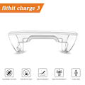 Pikkukuva 2 / 7: 2-PACK Täyspeitto Ultrathin TPU Cover Fitbit Charge 3 Liquid Transparent