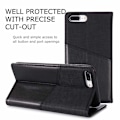 Miniatyrbild 4 av 7: iPhone 8 Plus Elegant Fodral i PU-Läder med RFID Block Svart
