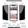 Miniatyrbild 2 av 4: iPhone 13 / 14 Privacy Heltäckande Premium Skal Glassback V4