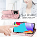Miniatyrbillede 10 af 11: Samsung A53 5G Pung etui PU-Læder 4-KOMPARTMENT Motiv Sommerfugl Pink gold