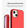 Pikkukuva 2 / 7: Kuminen iskunkestävä kotelo iPhone 13 - PUNAINEN
