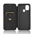 Miniatyrbillede 3 af 9: Samsung A21s Flip Case Cardrum CarbonDreams Black