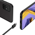 Miniatyrbillede 5 af 7: Samsung A51 gummibelagt mat sort silikonecover Black