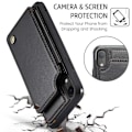 Miniatyrbillede 4 af 8: CaseMe Shockproof Cover Kortholder Stander 4-rums iPhone XR Sort