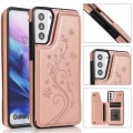 Pikkukuva 1 / 4: Samsung S21 Plus iskunkestävä kotelo, 3-taskuinen Flippr V2 Pink gold