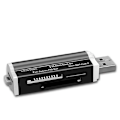 Miniatyrbild 1 av 2: Minneskortläsare USB All-In-One / Svart Svart