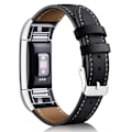 Miniatyrbild 1 av 4: Fitbit Charge 2 Stilren Läderarmband Retro Svart