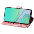 Miniatyrbild 6 av 8: OnePlus 8T Plånboksfodral PU-Läder 4-FACK Motiv Fjäril Rosa guld