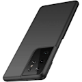 Pikkukuva 1 / 5: Samsung S21 Ultra Gummibelagd Mattsvart Skal Basic V2 Black