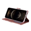 Miniatyrbillede 4 af 10: iPhone 12 Pro Max Trendy Pung-etui Sparkle 4-RUMMET Rosa